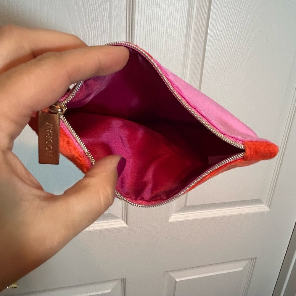 Pink and Red Colorblock Pouch - Picture 3 of 3